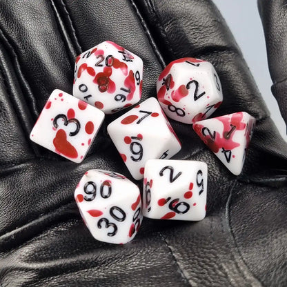 Blood Splatter Dungeons & Dragons Dice Set