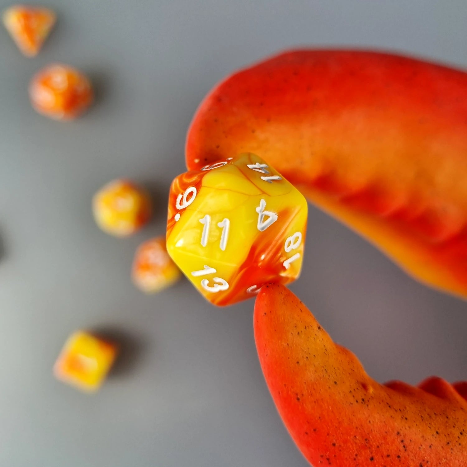 Orange & Yellow Dual Swirl Dungeons & Dragons Dice Set