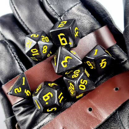 Black & Yellow Dungeons & Dragons Dice Set