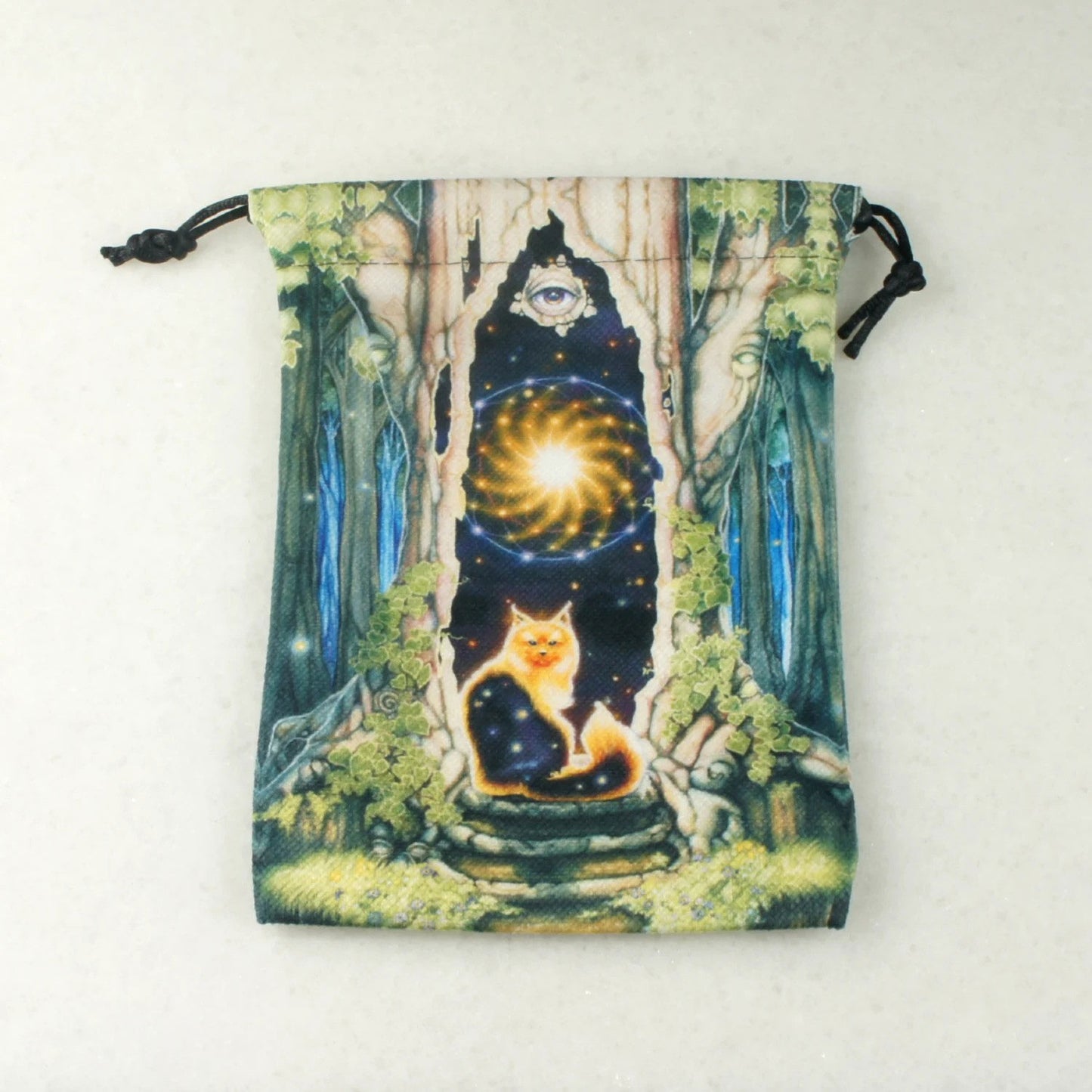 Mystical Forest Fantasy Drawstring Dice Bag
