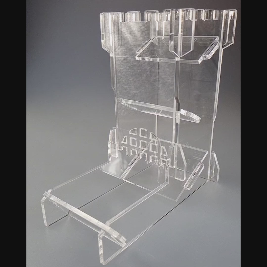 Crystal Cascades Clear Castle Dice Tower