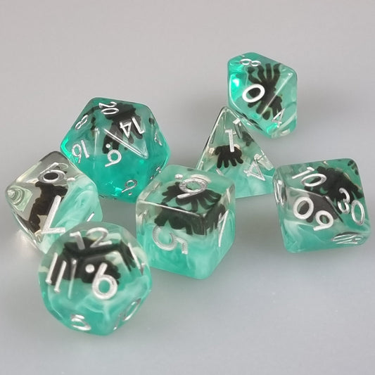 Blue Spider Polyhedral Dice Set