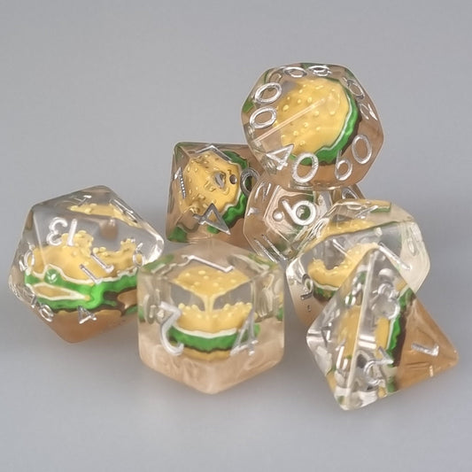 Burger Polyhedral Dice Set