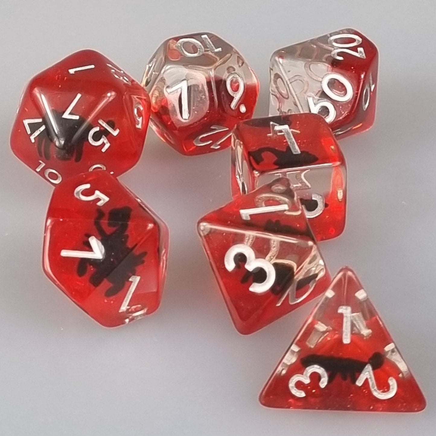 Red Scorpion Polyhedral Dice Set